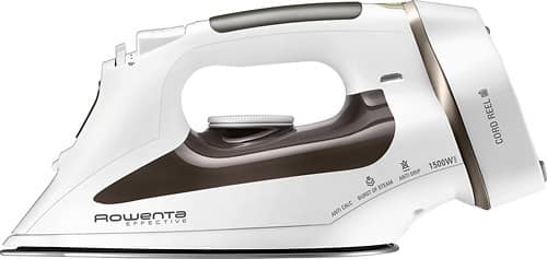 Rowenta - Effective Cord Reel Iron - White/Maroon - Larger Front