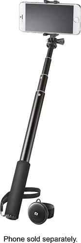 Insignia™ - Bluetooth Selfie Stick - Black - Angle