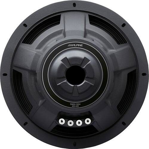 Alpine - 12" Dual-Voice-Coil 4-Ohm Subwoofer - Black - Back