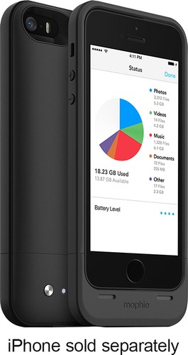 Mophie 32GB space pack for iPhone 5s/5 - Black or Red- Refurbished