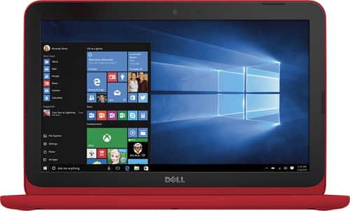 Dell - Inspiron 11.6" Laptop - Intel Celeron - 2GB Memory - 32GB eMMC Flash Memory - Red - Larger Front