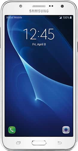 Boost Mobile - Samsung Galaxy J7 (2016) 4G LTE with 16GB Memory Prepaid Cell Phone - Larger Front