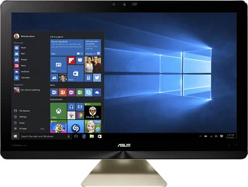 Asus - Zen AiO Pro 23.8" 4K Ultra HD Touch-Screen All-In-One - Intel Core i5 - 8GB Memory - 1TB+8GB Hybrid Hard Drive - Gold - Larger Front