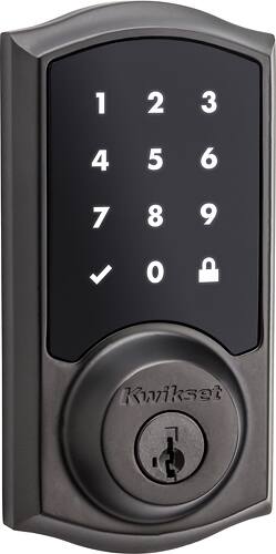 Kwikset - Signature Series SmartCode 916 Touchscreen Electronic Deadbolt - Venetian Bronze - Larger Front