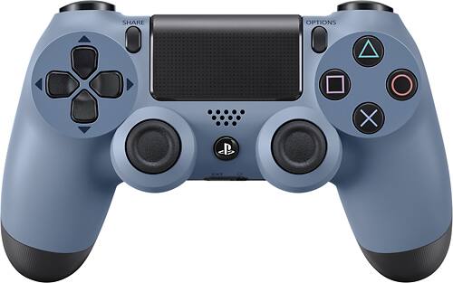 Sony - DUALSHOCK 4 Limited Edition Uncharted 4 Wireless Controller for PlayStation 4 - Gray Blue - Larger Front