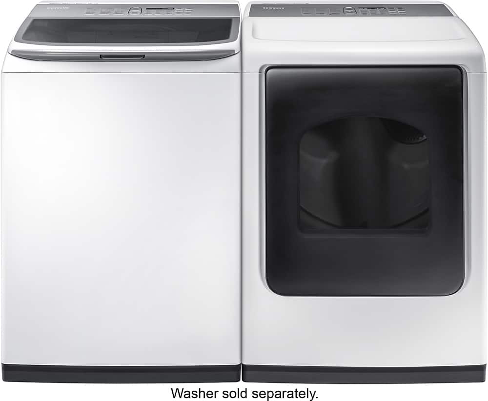 Samsung - 7.4 Cu. Ft. 12-Cycle Gas Dryer with Steam - Neat white - AlternateView12 Zoom