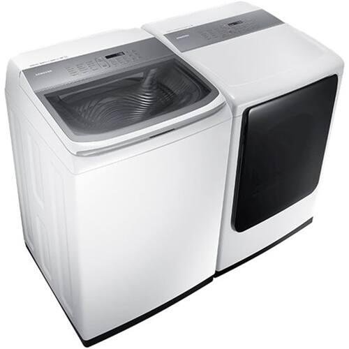 Samsung - 7.4 Cu. Ft. 12-Cycle Gas Dryer with Steam - Neat white - Alternate View 2