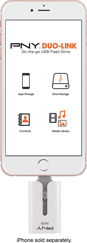 PNY - DUO-LINK On-the-Go USB Lightning Flash Drive - AlternateView14 Zoom