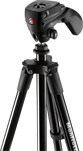 Manfrotto - 60" Compact Action Tripod - Black - Angle
