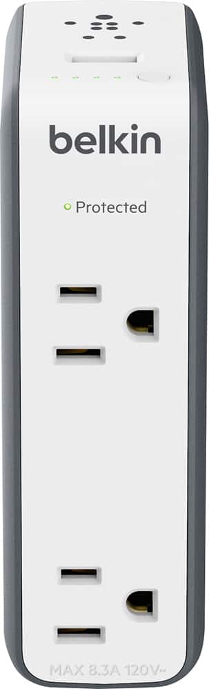 Belkin - Travel RockStar Portable Charger - White, Gray - Front Zoom