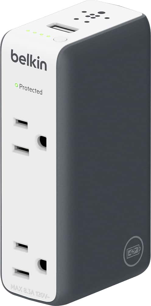 Belkin - Travel RockStar Portable Charger - White, Gray - AlternateView11 Zoom