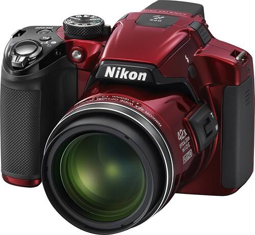 Best Buy Nikon Coolpix P510 16 1 Megapixel Digital Camera Red 26330