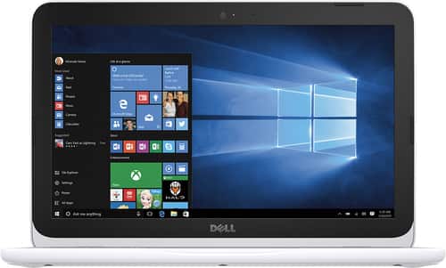 Dell - Inspiron 11.6" Laptop - Intel Celeron - 2GB Memory - 32GB eMMC Flash Memory - Alpine White - Larger Front
