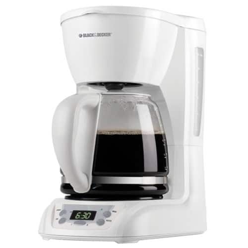 Black & Decker - Black & Decker DLX1050W 12-Cup Programmable Coffeemaker - White - Larger Front