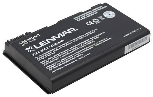 Lenmar - Lithium-Ion Battery for Select Acer Laptops - Black - Larger Front