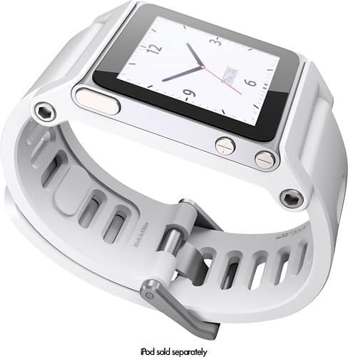 LunaTik - TikTok Multitouch Watchband for Apple® iPod® nano - White - Angle