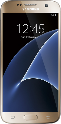 Samsung - Galaxy S7 32GB - Gold Platinum (Verizon) - Larger Front
