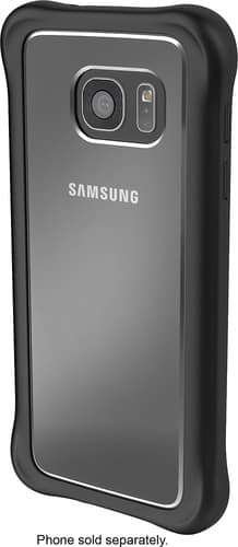 Ballistic - Tungsten Ultra Slim Hard Shell for Samsung Galaxy S7 - Clear / Black - Larger Front