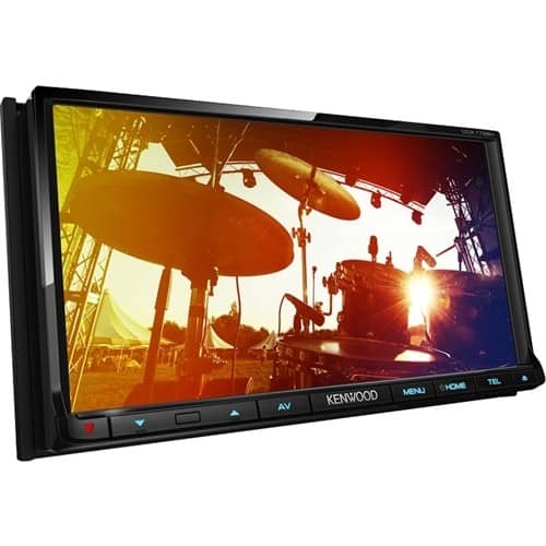 Kenwood - 6.95" - CD/DVD - Built-In Bluetooth - Apple® iPod® - In-Dash Receiver - Black - Angle