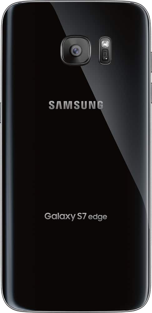 Samsung - Galaxy S7 edge 32GB - Black Onyx (Verizon Wireless) - Back Zoom