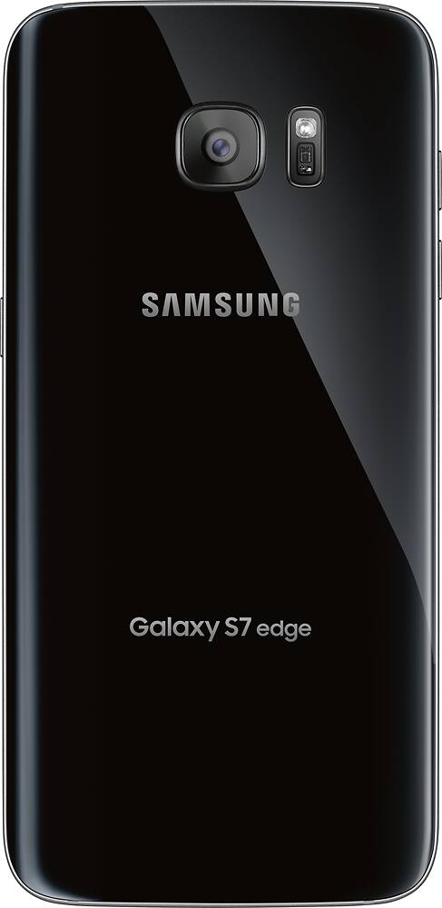 Samsung - Galaxy S7 edge 32GB - Black Onyx (Sprint) - Back Zoom