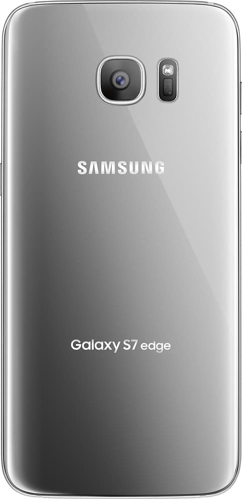 Samsung - Galaxy S7 edge 32GB - Silver Titanium (Sprint) - Back Zoom