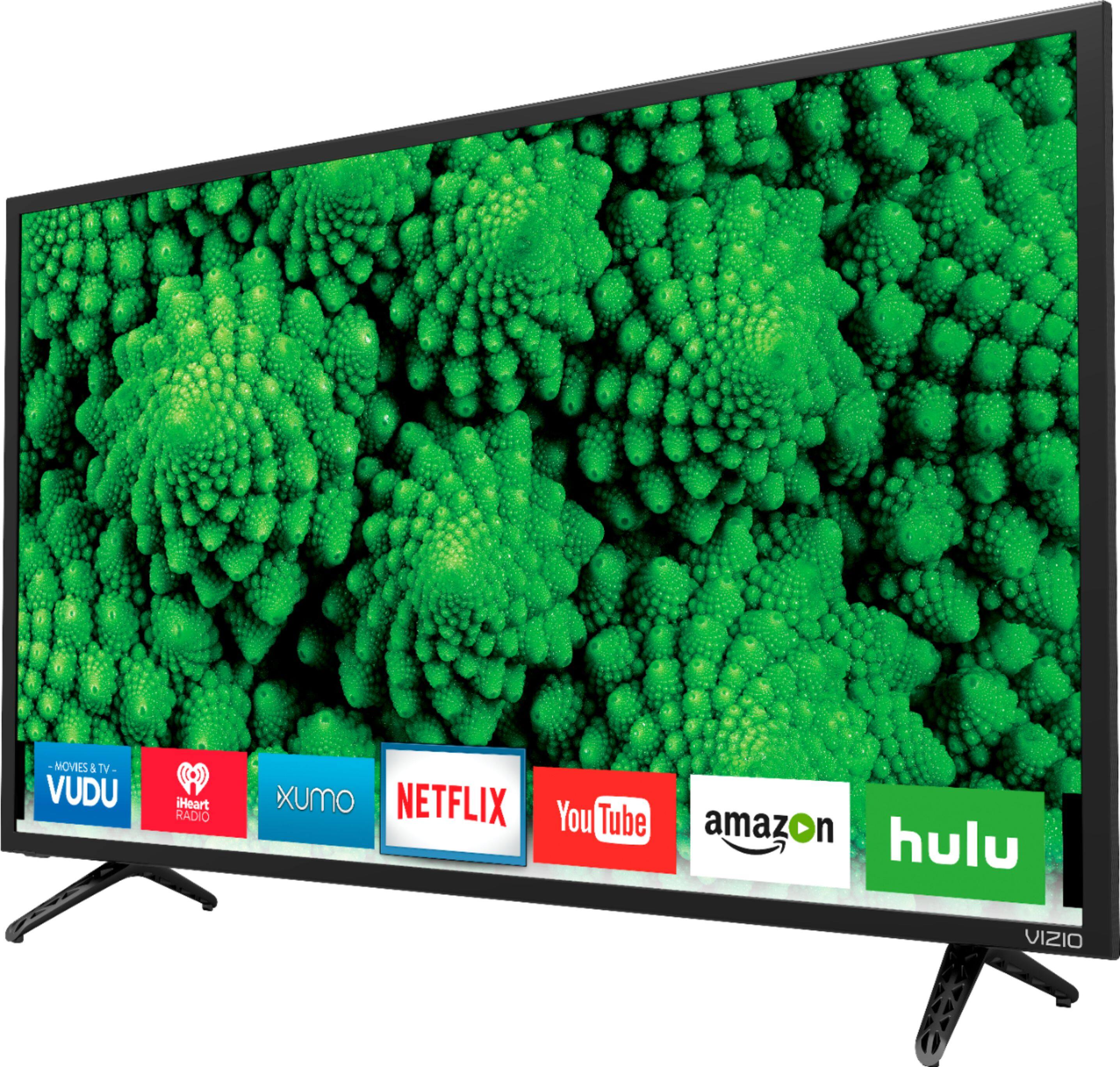 VIZIO - 24" Class (23.54" Diag.) - LED - 1080p - Smart - HDTV - Black - Left Zoom