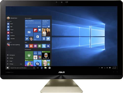 Asus - Zen AiO Pro Z240IC 23.8" 4K Ultra HD Touch-Screen All-In-One - 12GB Memory - 1TB HDD + 8GB SSHD - Icicle Gold - Larger Front
