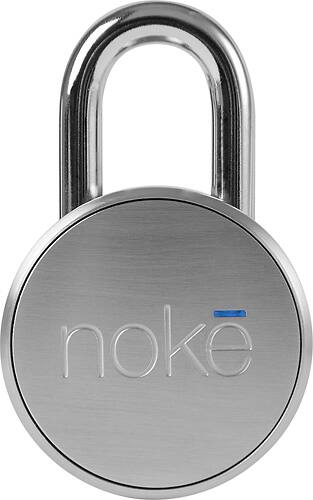 Noke - Bluetooth Smart Padlock - Silver - Larger Front