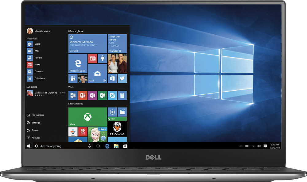 Dell XPS 13 13.3" QHD+ Touchscreen Laptop with Intel Core i7-6560U / 16GB / 512GB SSD / Win 10