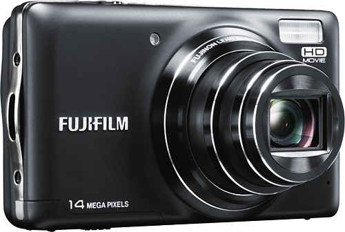 Fujifilm FinePix T350 14MP Digital Camera, 10x Optical Zoom, 3" LCD + Bonus 8GB SD Card - Black