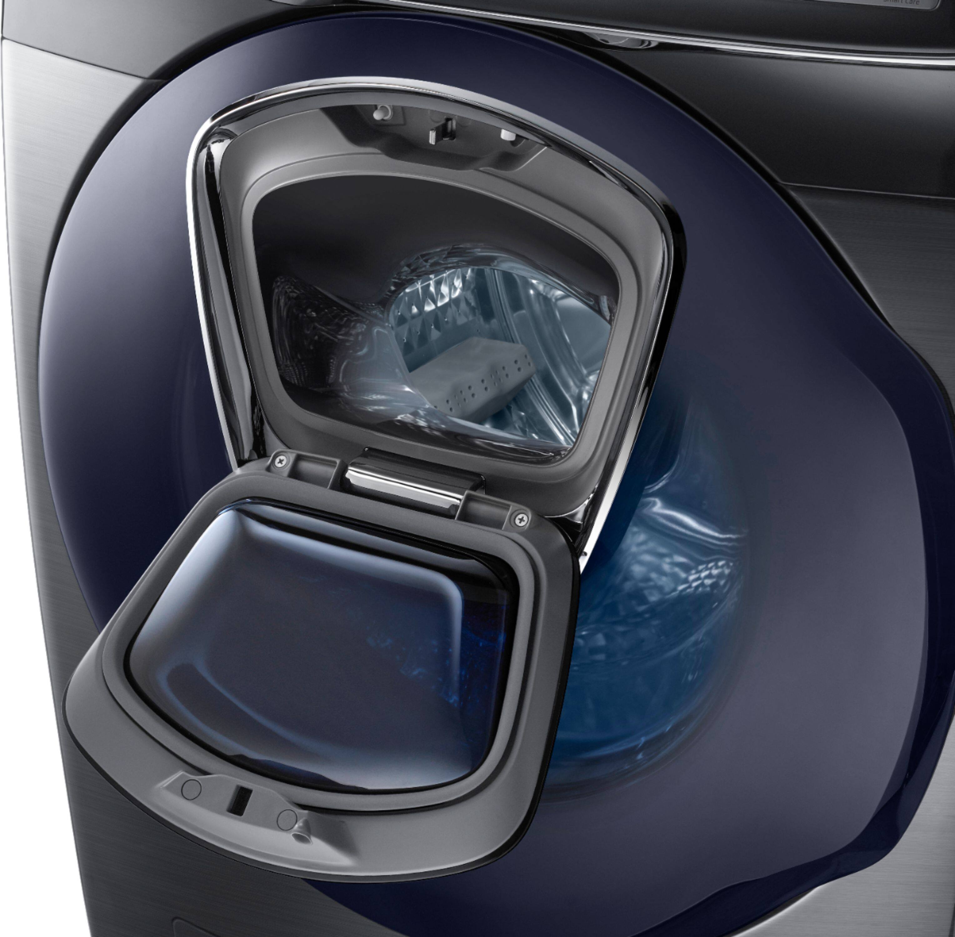 Samsung - 4.5 Cu. Ft. 14-Cycle Addwash™ High-Efficiency Front-Loading Washer with Steam - Black Stainless - AlternateView15 Zoom