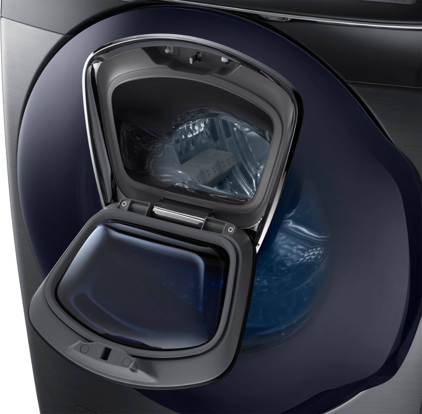 Samsung - 4.5 Cu. Ft. 14-Cycle Addwash™ High-Efficiency Front-Loading Washer with Steam - Black Stainless - AlternateView17 Zoom