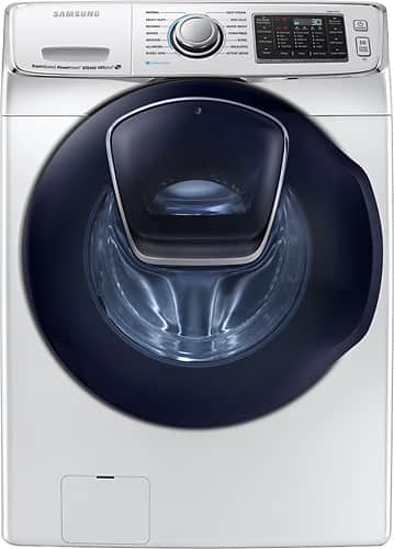 Samsung - 5.0 Cu. Ft. 14-Cycle Addwash™ High-Efficiency Front-Loading Washer with Steam - White - Larger Front