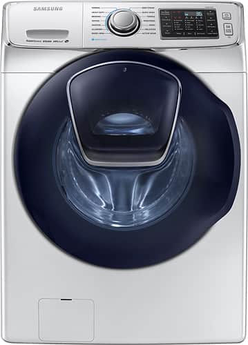 Samsung - 4.5 Cu. Ft. 14-Cycle Addwash™ High-Efficiency Front-Loading Washer with Steam - White - Larger Front