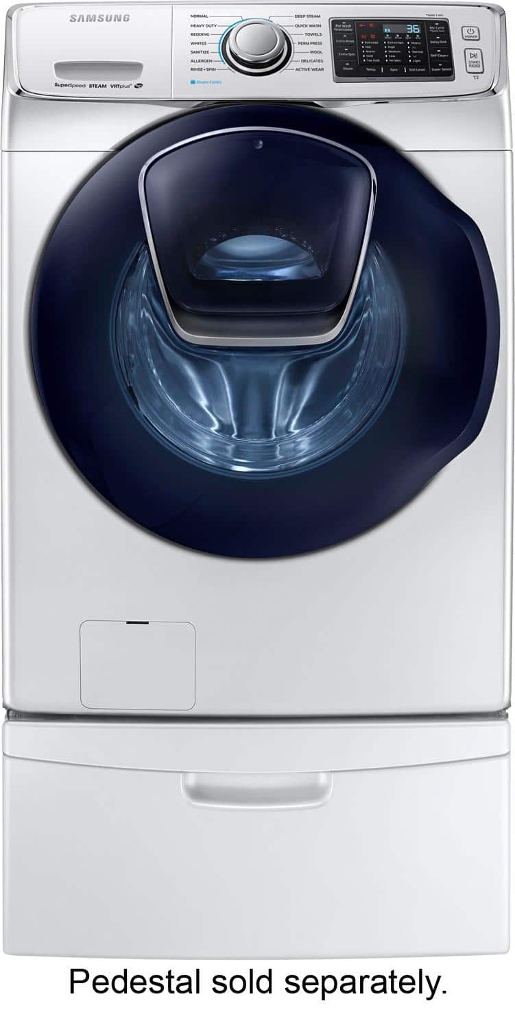 Samsung - 4.5 Cu. Ft. 14-Cycle Addwash™ High-Efficiency Front-Loading Washer with Steam - White - AlternateView11 Zoom