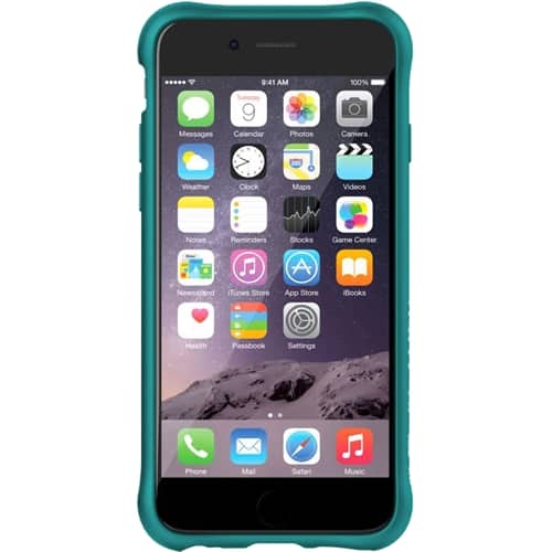 Ballistic - Tungsten Ultra Slim Case for Apple® iPhone® 6 and iPhone 6s - Clear/Teal - Larger Front