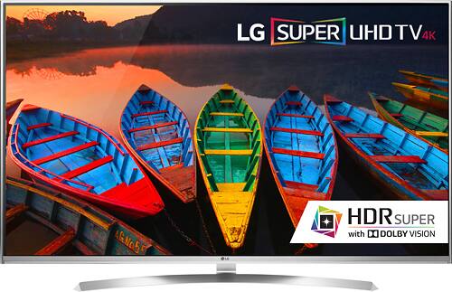 LG - 65" Class - (64.5" Diag.) - LED - 2160p - Smart - 3D - 4K Ultra HD TV - Silver, Black - Larger Front