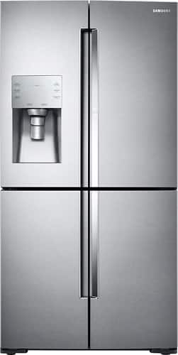 Samsung - ShowCase 27.8 Cu. Ft. 4-Door Flex French Door Refrigerator - Stainless Steel - Larger Front