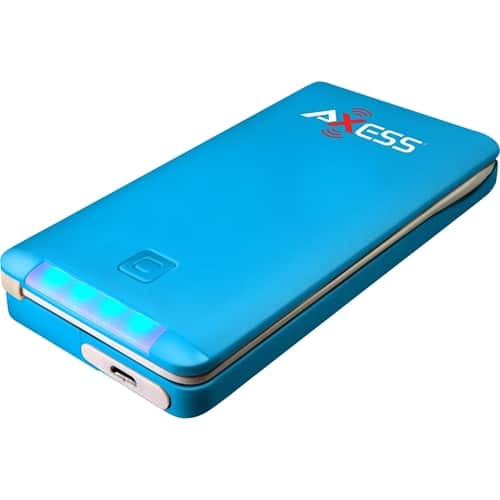 Axess - 5000 mAh Power Bank - Blue - Larger Front