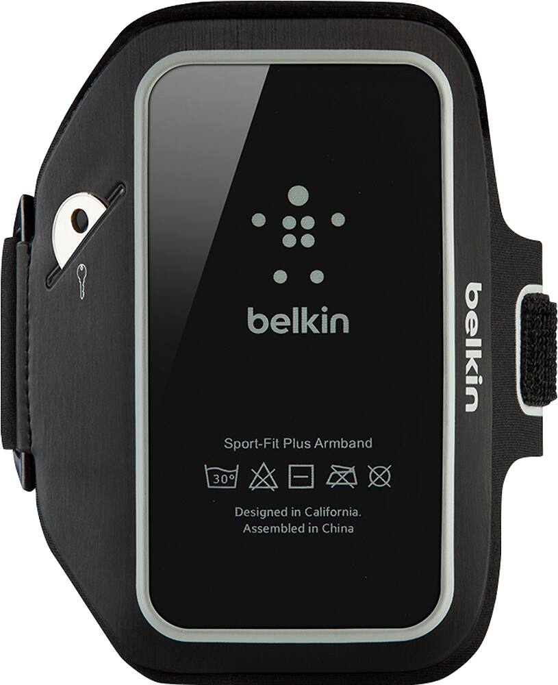 Belkin - Sport-Fit Plus Armband for Samsung Galaxy S 5 Cell Phones - Black - AlternateView2 Zoom