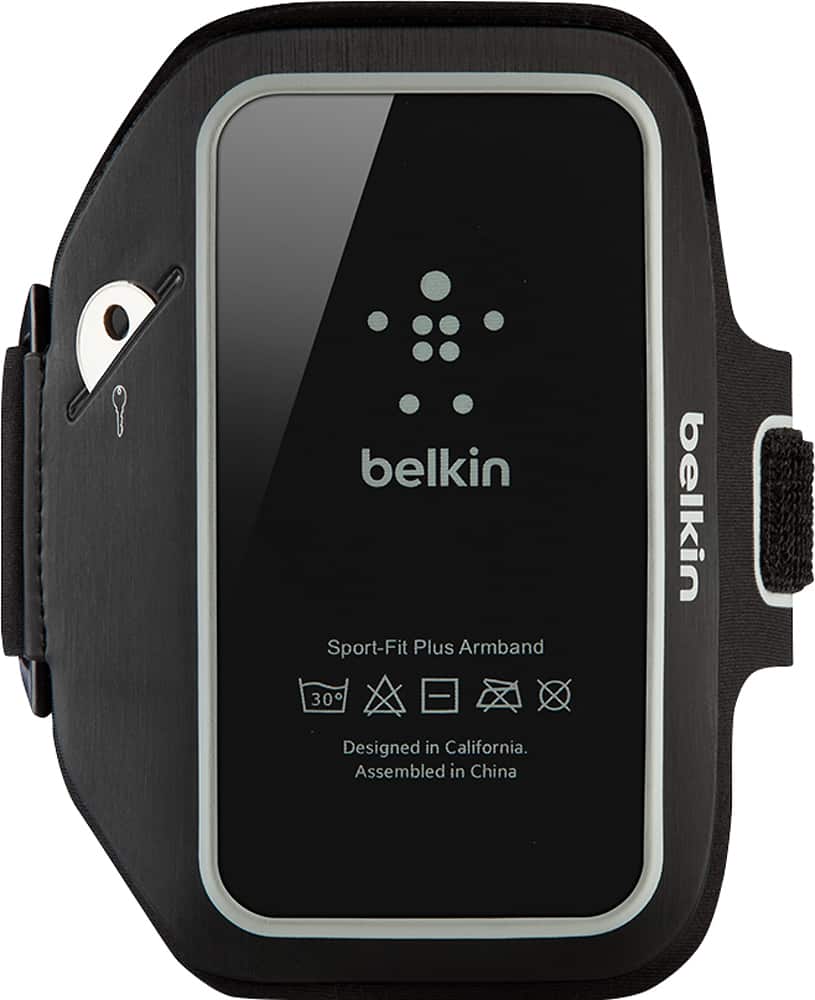 Belkin - Sport-Fit Plus Armband for Samsung Galaxy S 5 Cell Phones - Black - AlternateView2 Zoom
