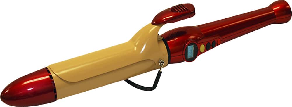 CHI - Air Texture Tourmaline Ceramic 1-1/2" Curling Iron - Fire Red - Angle Zoom