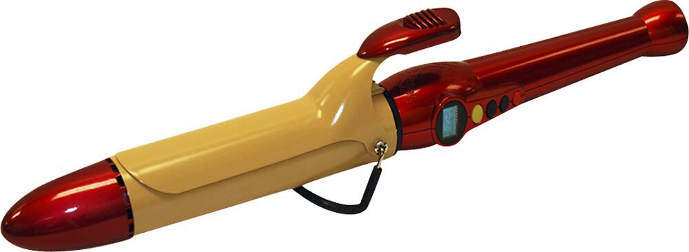 CHI - Air Texture Tourmaline Ceramic 1-1/2" Curling Iron - Fire Red - Angle Zoom