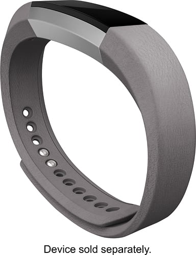 Fitbit - Alta Leather band (Small) - Graphite - Angle