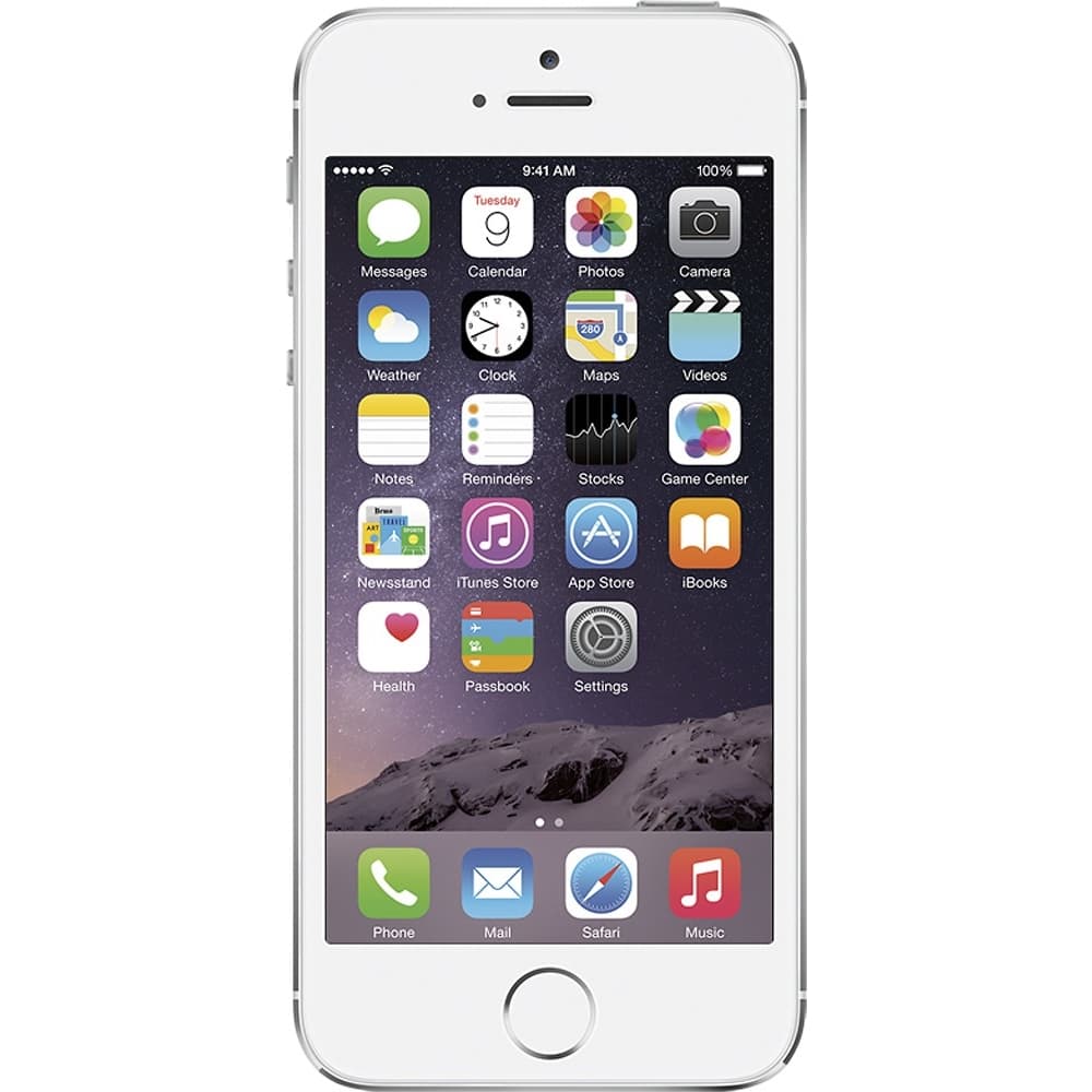 Apple - Certified Pre-Owned iPhone 5s 16GB Unlocked Cell Phone - Silver - Larger Front