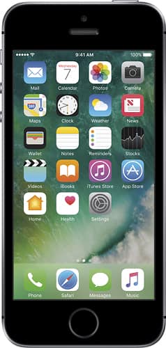 Apple - iPhone SE 16GB - Space Gray (Sprint) - Larger Front