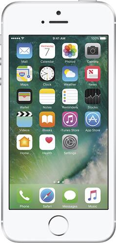 Apple - iPhone SE 64GB - Silver (AT&T) - Larger Front