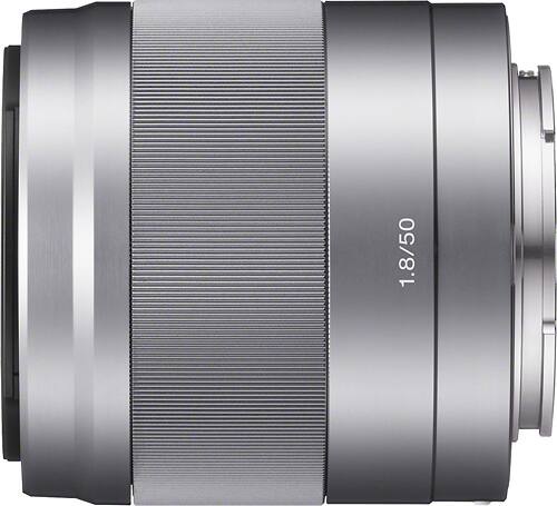 Sony - 50mm f/1.8 OSS Prime Lens for Select Sony Alpha E-mount Cameras - Silver - Alternate View 1