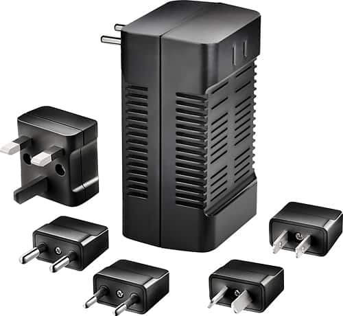 Insignia™ - Travel Converter/Adapter - Black - Larger Front